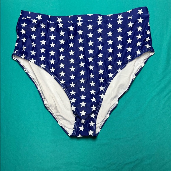 Zando High Waisted Bikini Set Size XL USA Flag Patriotic Two Piece NWOT - Picture 5 of 9